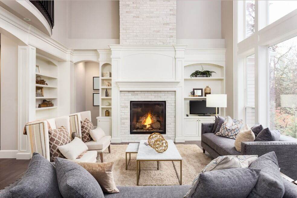 Beautiful white living room