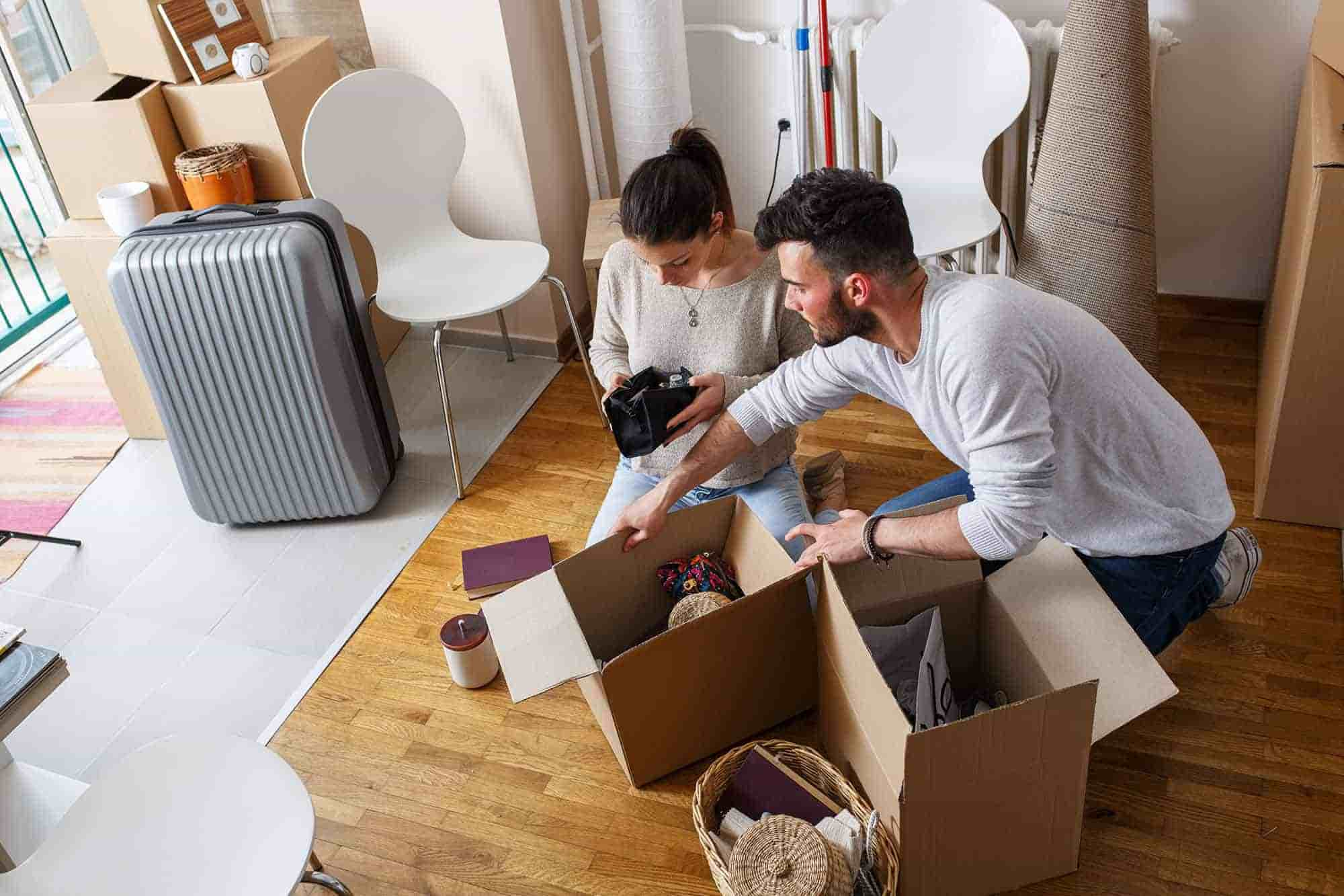 Couple Moving and protecting house