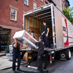 FlatRate movers load a truck