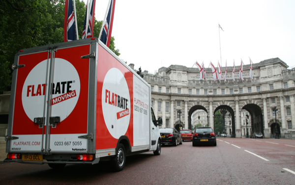 An international FlatRate truck