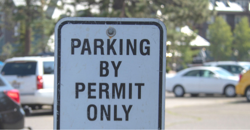 Permit parking sign