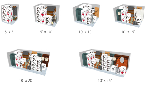 FlatRate's Storage Sizes