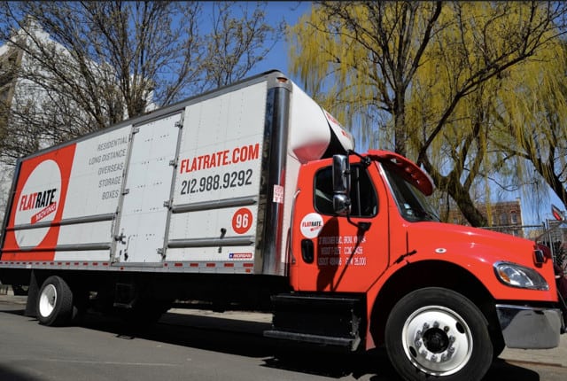 Full view of a FlatRate Moving Truck