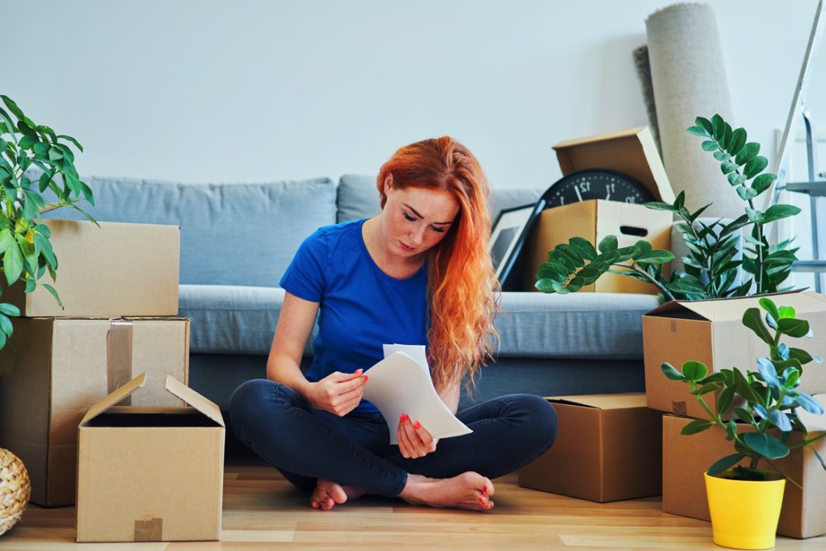 woman holding paper