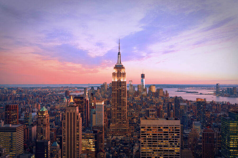 New York City at sunset