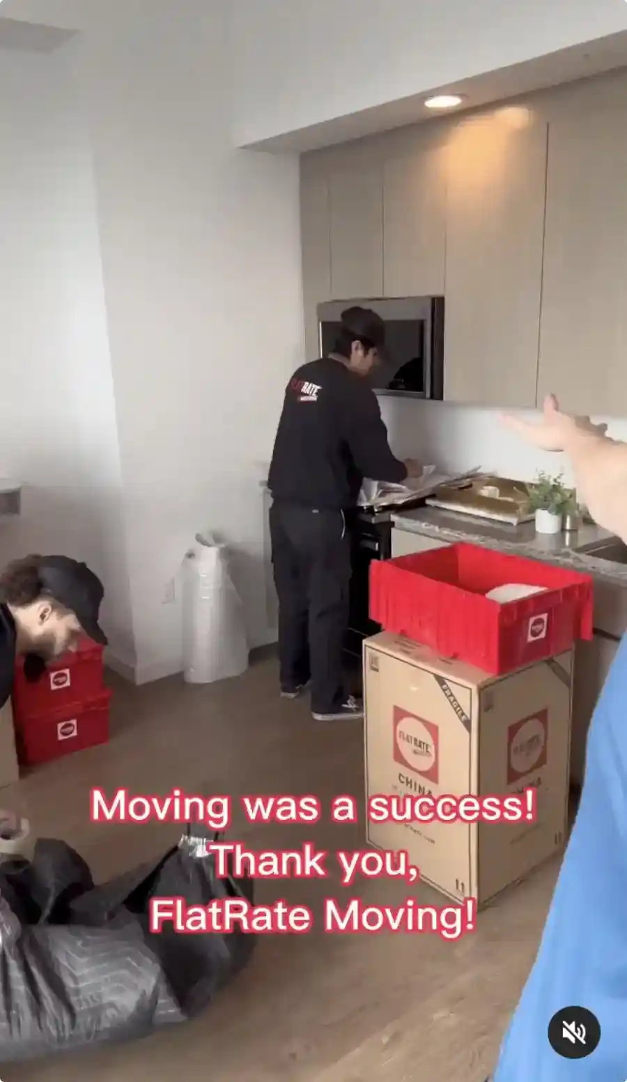 Man talking about the amazing experience on his luxury moving