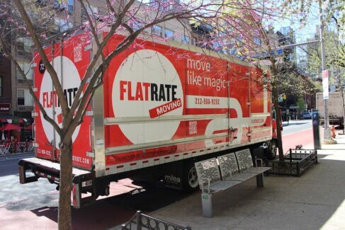 FlatRate Moving truck on the streets of NYC