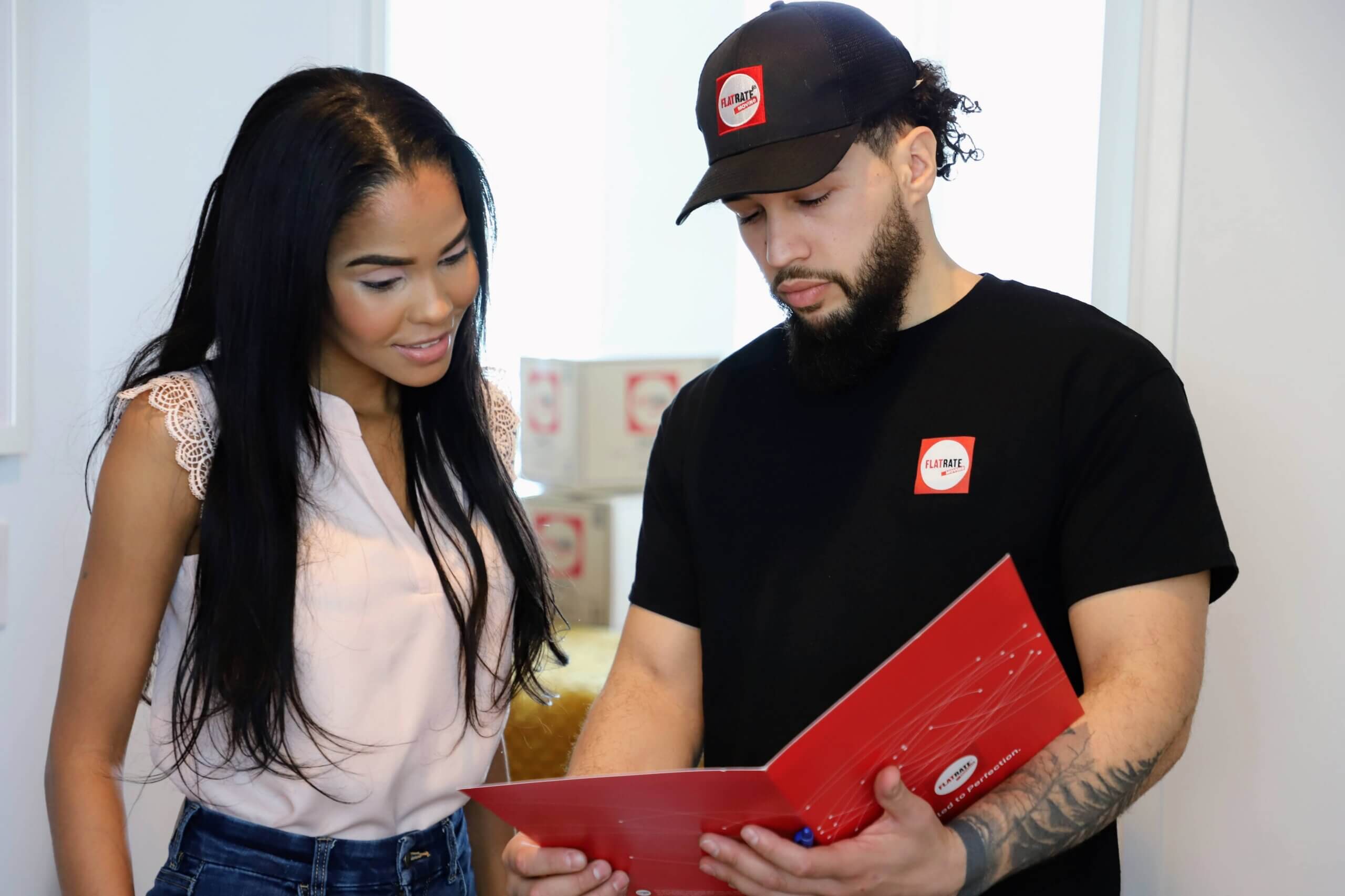 people looking over document